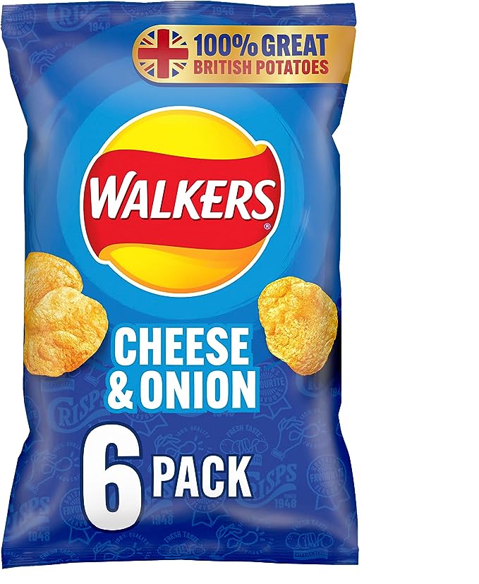 Walkers Cheese &amp; Onion 6 Pack
