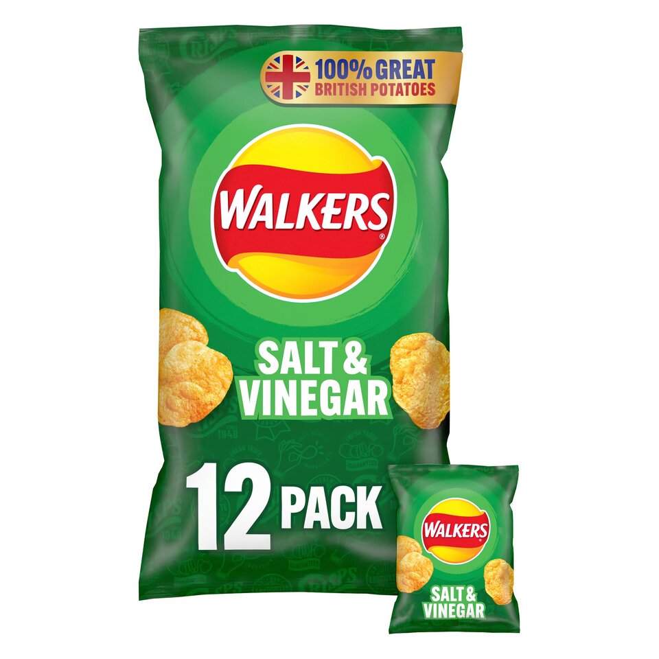 Walkers Salt &amp; Vinegar 12 Pack