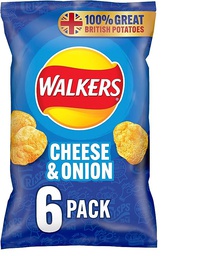 Walkers Cheese &amp; Onion 6 Pack
